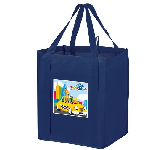 Custom Printed Wine & Grocery Combo Tote Bag w/Insert and Full Color (13"x10"x15") - Color Evolution - WG131015-CE
